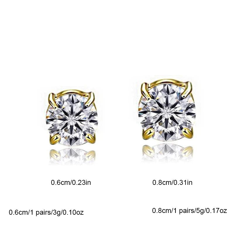 Men's Stainless Steel Double Head Earrings Studs