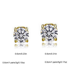 Men's Stainless Steel Double Head Earrings Studs