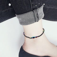 Magnetic Gallstone Beaded Anklet Bracelet