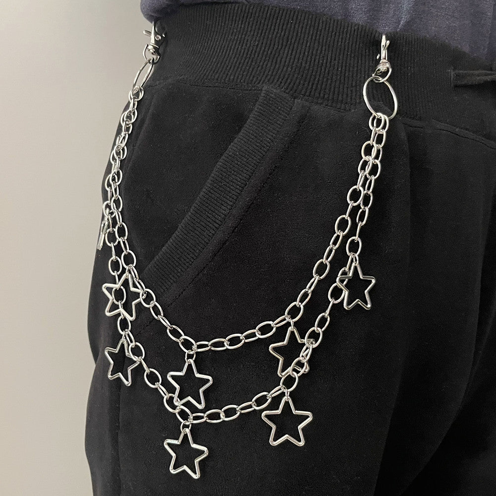 Hip Hop Vintage Car Jeans Pants Key Chain Ring For Women Men