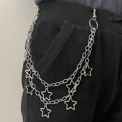 Hip Hop Vintage Car Jeans Pants Key Chain Ring For Women Men