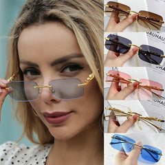 Men's Rimless Sunglasses UV Protection Sunglasses