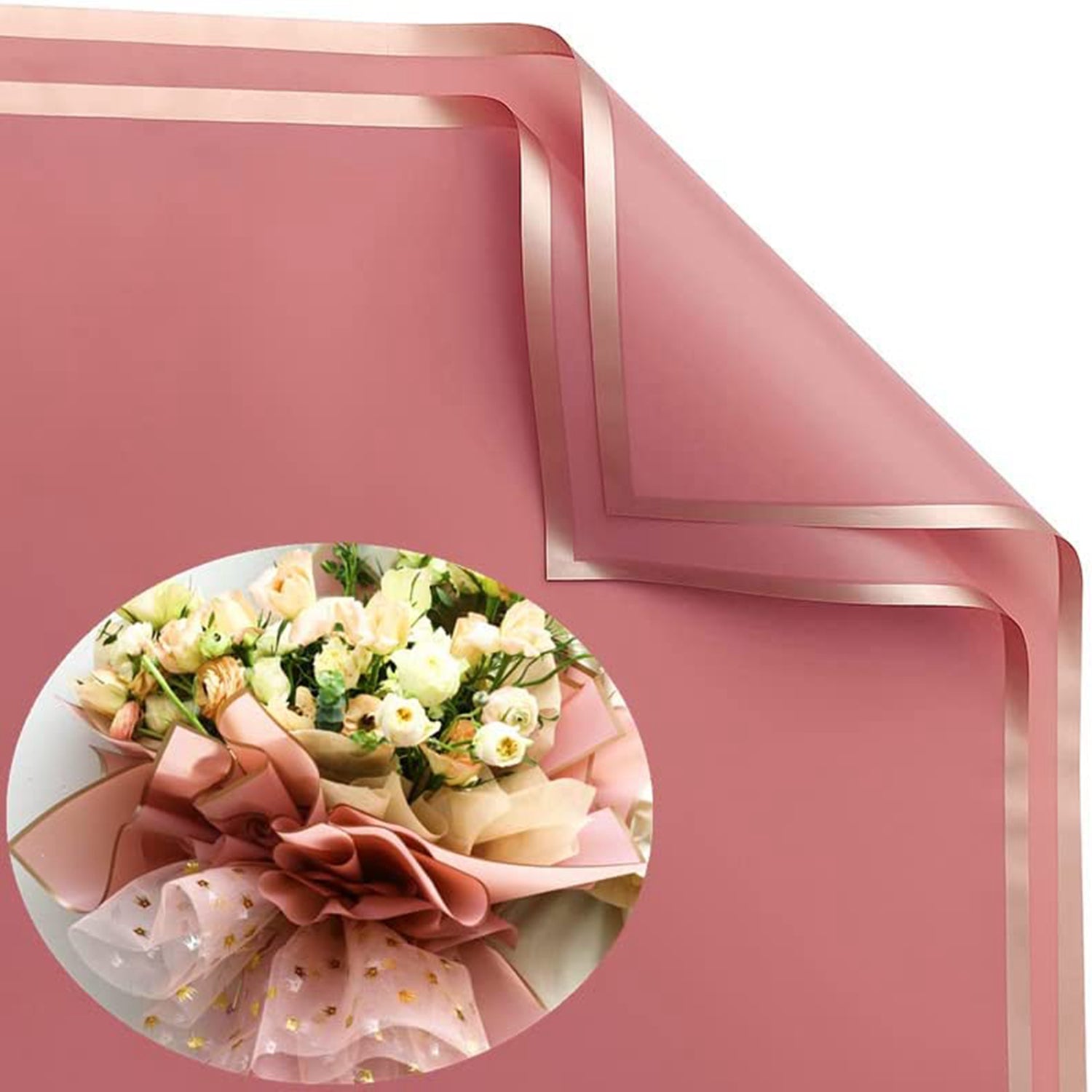 20 Sheets Waterproof Floral Wrapping Paper 57 91