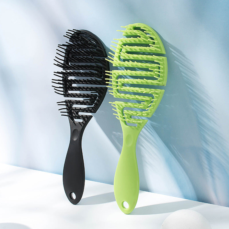 Ribs Comb Hair Brush Scalp Massage Combs Soft Teeth Styling Detangler