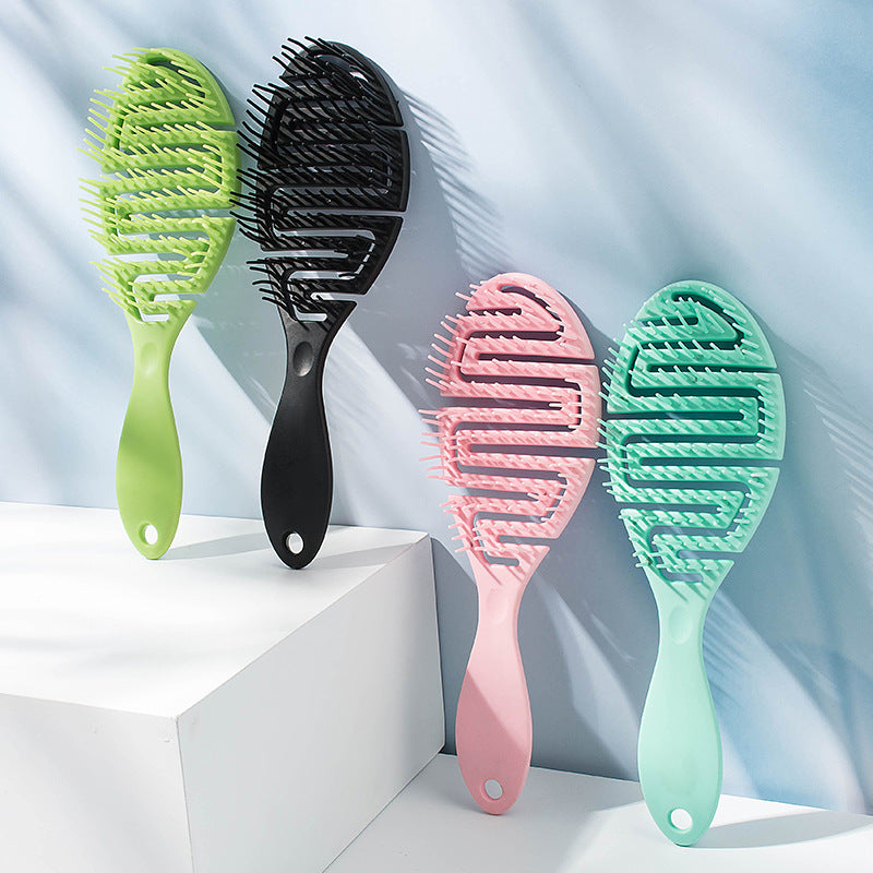 Ribs Comb Hair Brush Scalp Massage Combs Soft Teeth Styling Detangler