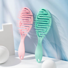 Ribs Comb Hair Brush Scalp Massage Combs Soft Teeth Styling Detangler