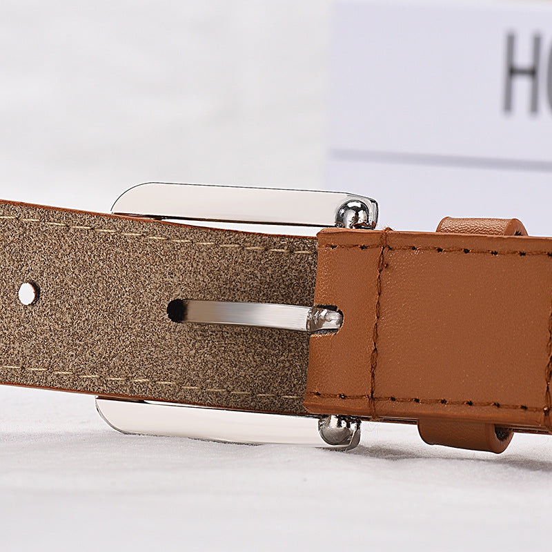 1pc Hollow Pin Buckle Belt No Punching Needed