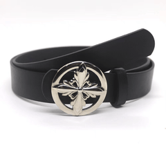 Retro Crowe Snap Buckle Hollow Vines Punk Belt