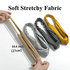 8pcs Solid Headband Non Slip Twist Knot Boho Elastic Bandana Hair Accessories