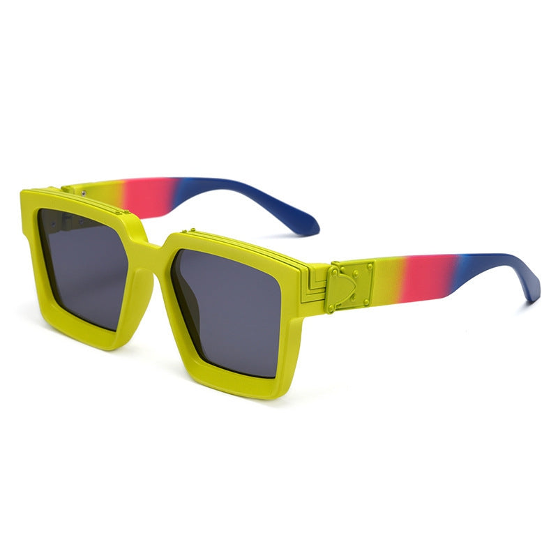 Men's Large Frame Vintage Mixed Sunglasses
