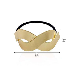Golden Metal Hair Tie High Elastic Rubber Band Head Rope