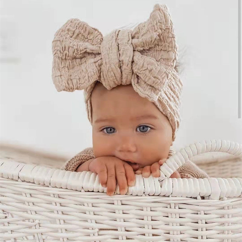 Cartoon Bow Headband Soft Elastic Hair Accessory for Baby Girls