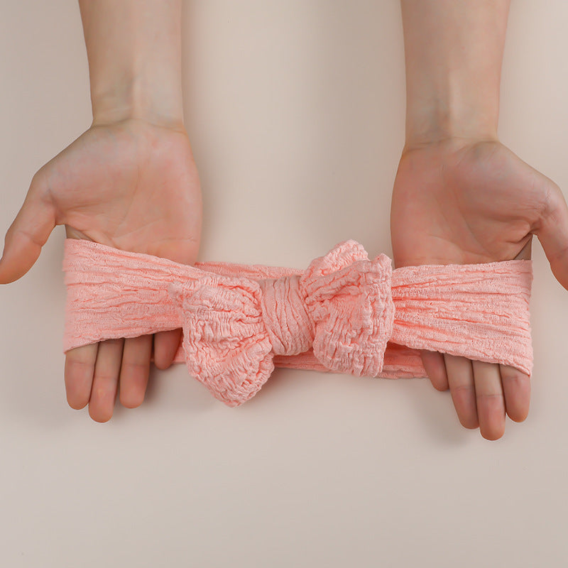Cartoon Bow Headband Soft Elastic Hair Accessory for Baby Girls