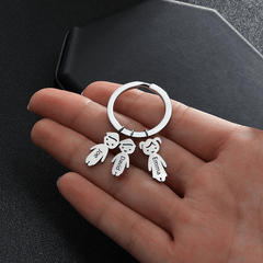 Stainless Steel Key Chain DIY Boys And Girls Engraving Pendant Name