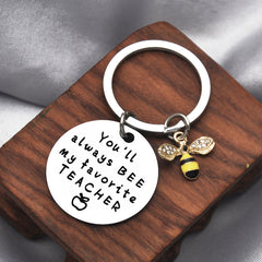 Bee My Favorite Teacher Keychain Thank You Gift
