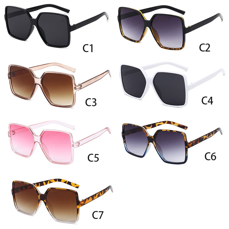 Oversized Square Sunglasses Casual Gradient Glasses UV400