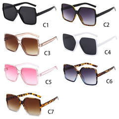 Oversized Square Sunglasses Casual Gradient Glasses UV400