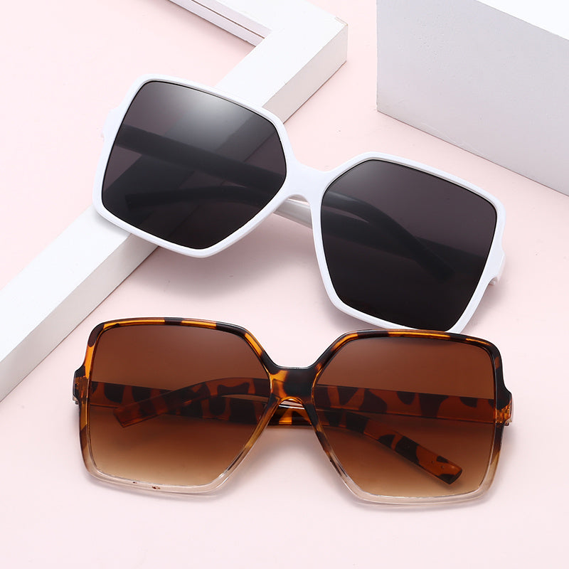 Oversized Square Sunglasses Casual Gradient Glasses UV400