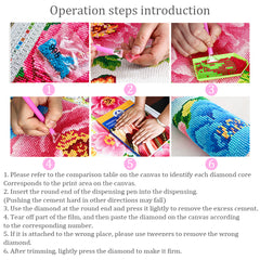 5D DIY Diamond Painting Kit Flower Butterfly Round Full Embroidery Mosaic Art