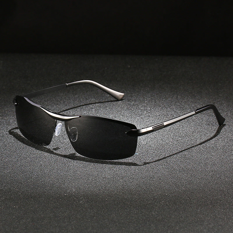 Men's Polarized Metal Frame Sunglasses UV400 Retro Business Eyewear