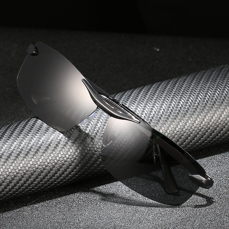Men's Polarized Metal Frame Sunglasses UV400 Retro Business Eyewear