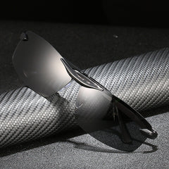Men's Polarized Metal Frame Sunglasses UV400 Retro Business Eyewear