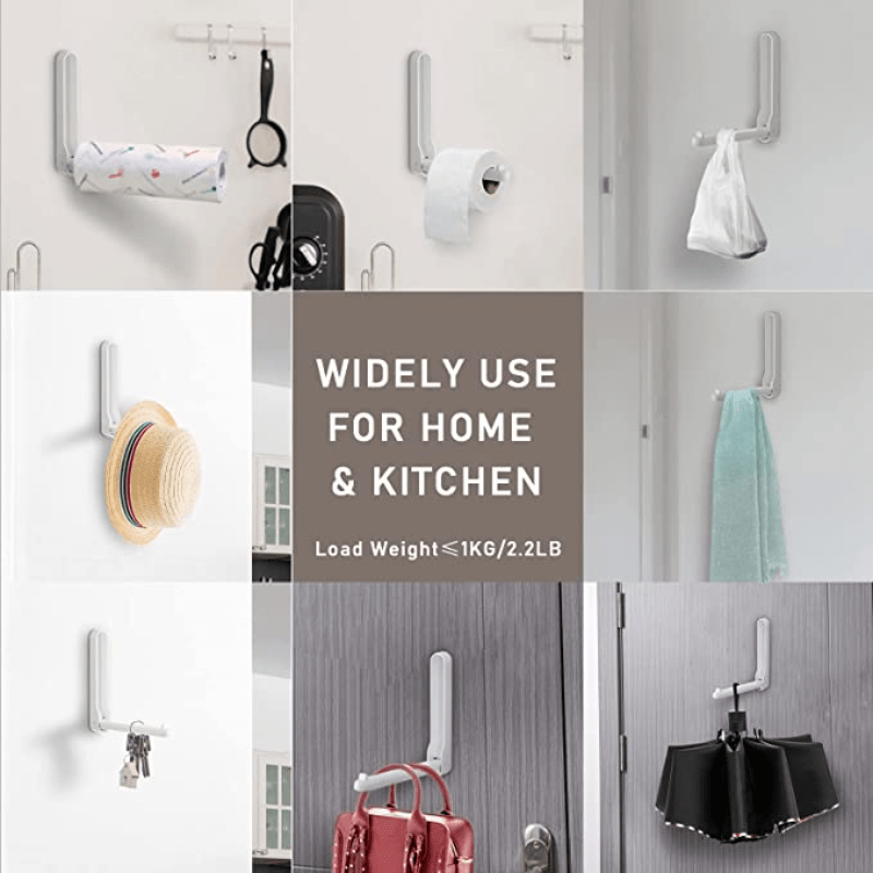 Foldable Hanging Storage Organizer Hanger Hooks with 5PCS Stickers