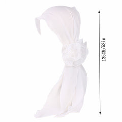 Women's Flower Streamer Hair Accessory Neck Scarf Headband