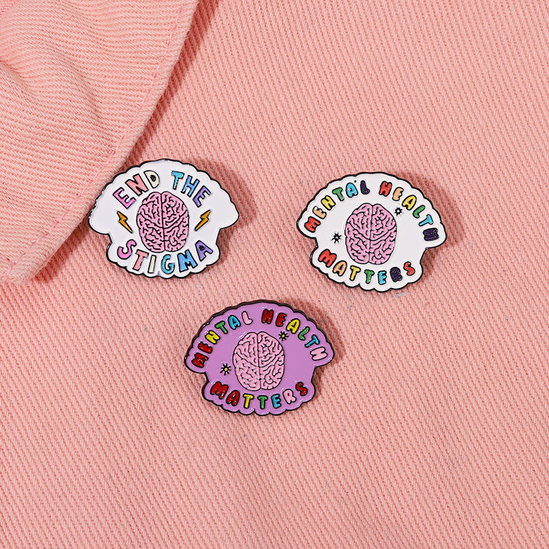 Men's Organ Brain Brooch Pin