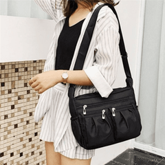 Nylon Crossbody Bag Ruched Shoulder Bag Women's Pocket Purse
