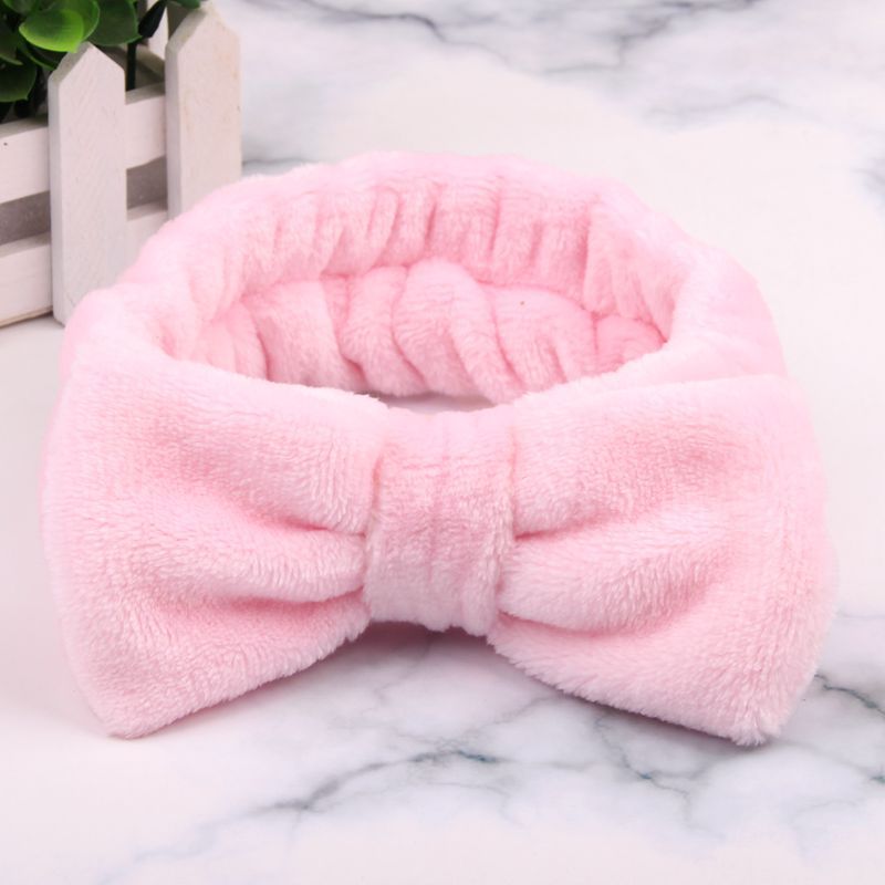 Soft Bowknot Headband Plush Hair Band Women Girls Hair Accessories