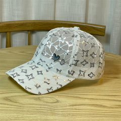 Sequin Star Embroidery Trucker Hat Mesh Baseball Cap Adjustable Sun Hats