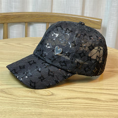 Sequin Star Embroidery Trucker Hat Mesh Baseball Cap Adjustable Sun Hats