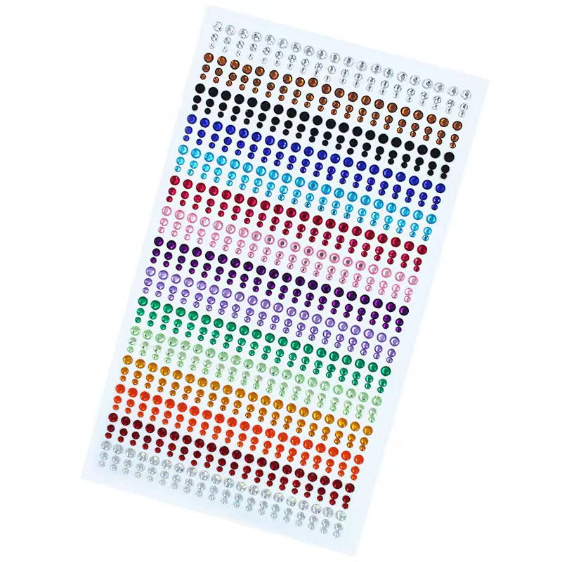 900 Self Adhesive Rhinestone Stickers - 15 Colors - DIY Face Gems Body Stickers