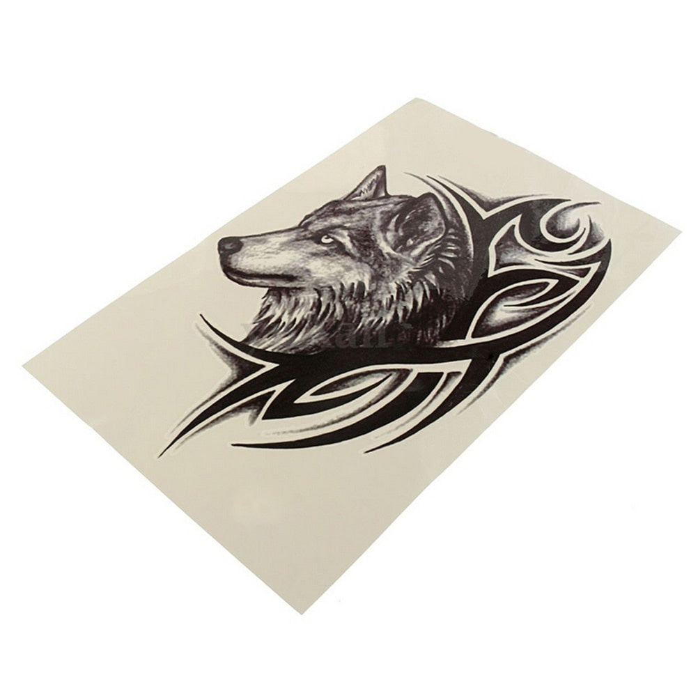 Wolf Head Temporary Tattoo Sticker For Men And Women