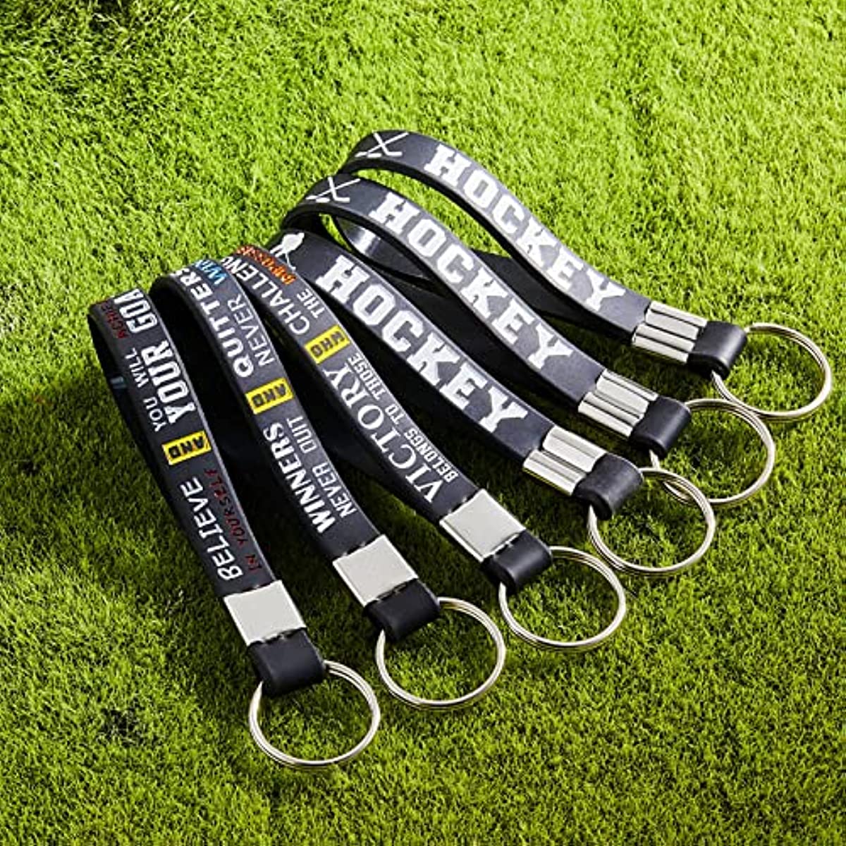 Hockey Motivational Keychains Sports Party Favors Supplies