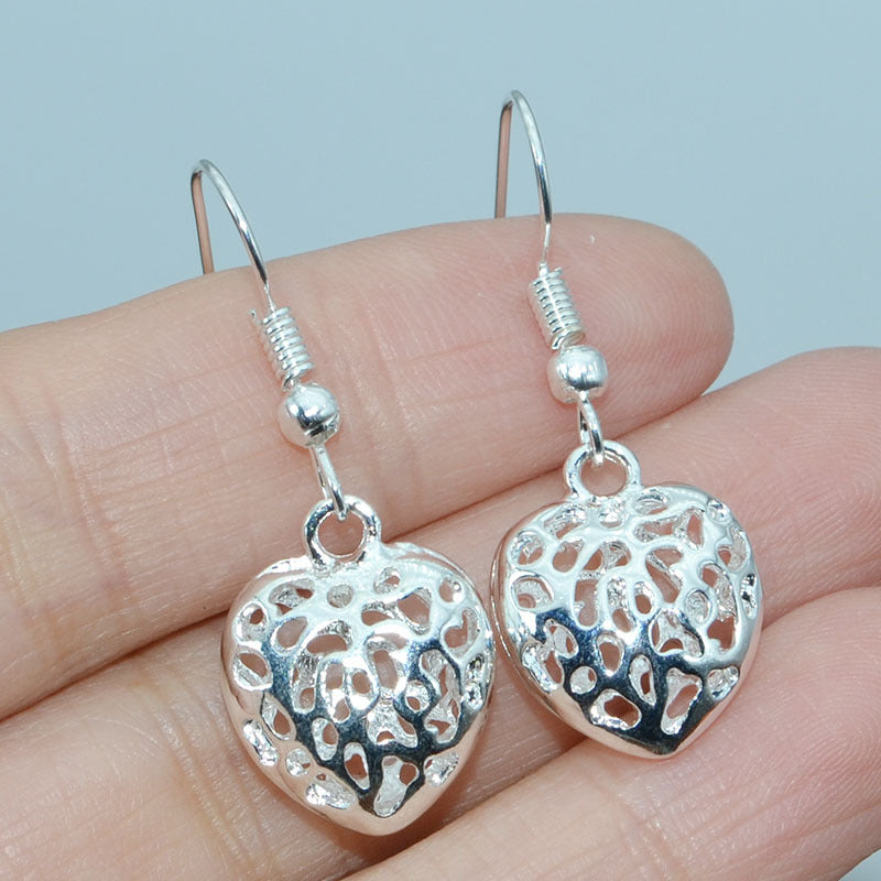 Silver-plated Unisex Earrings Pair
