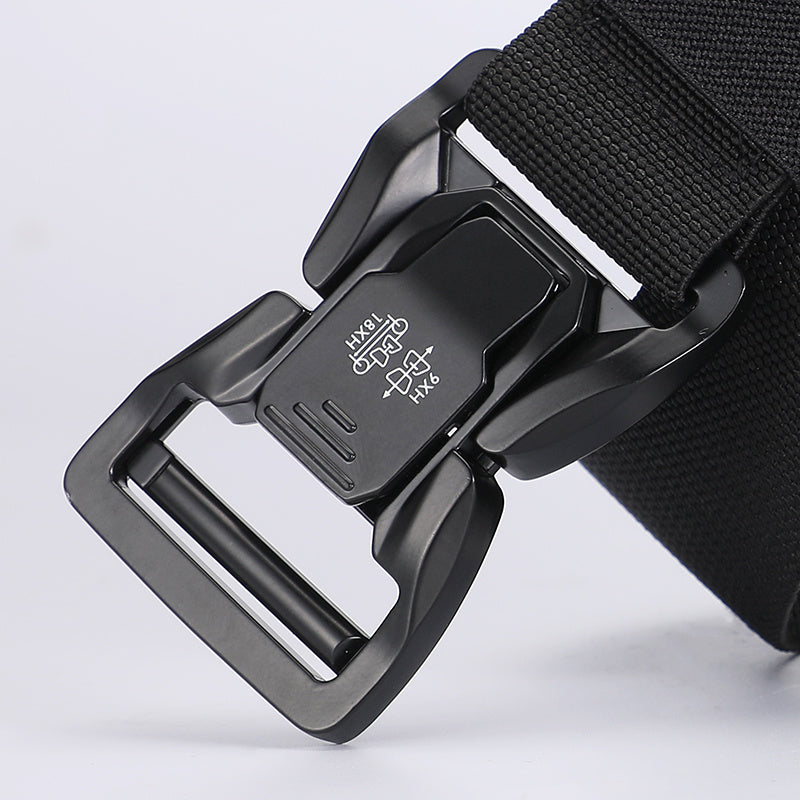 Men's Tactical Quick Release Snap Belt Elastic Outdoor Training
