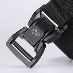 Men's Tactical Quick Release Snap Belt Elastic Outdoor Training