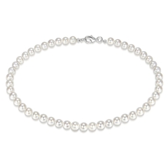 Men's Pearl Bead Necklace Strand Jewelry
