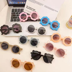 Teen Round Frame Sun Protection Sunglasses for Boys and Girls