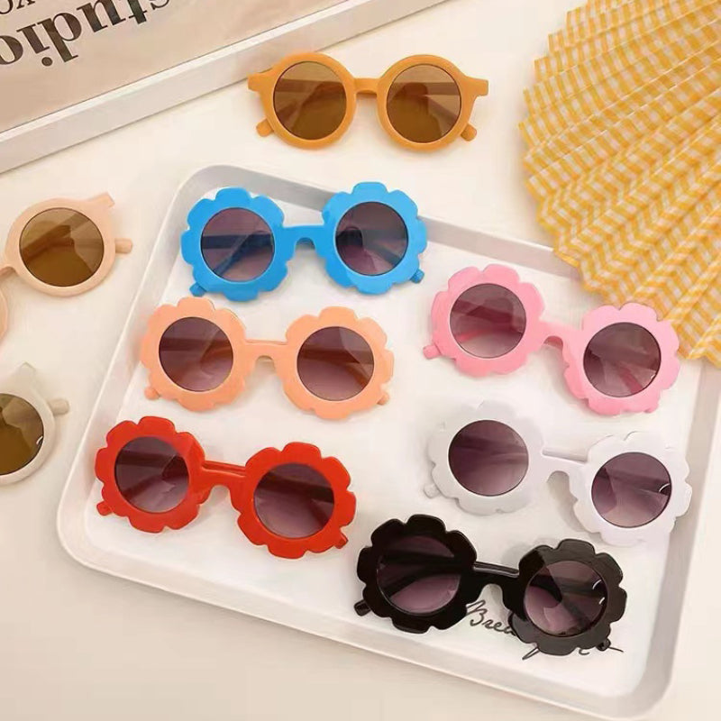Teen Round Frame Sun Protection Sunglasses for Boys and Girls
