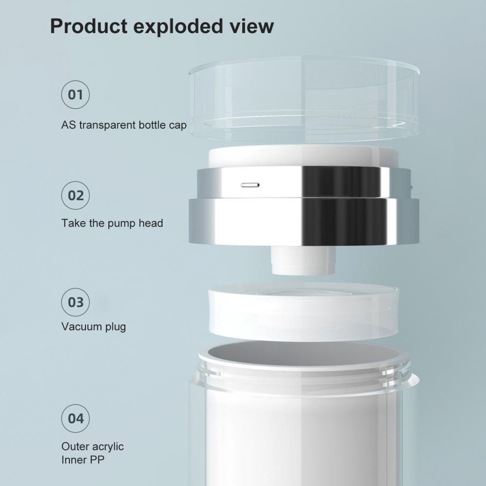 Refillable Airless Pump Jar for Cream and Lotion 15ml 30ml 50ml