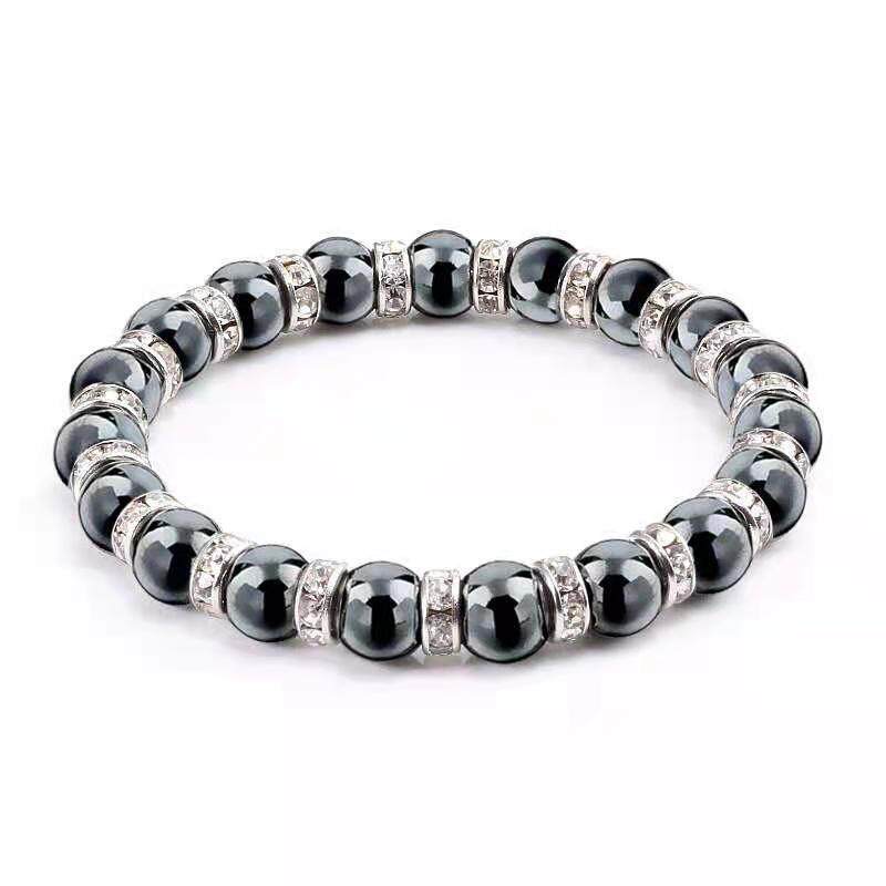 Magnetic Therapy Bracelet Hematite Stretch with Weight Loss Effect