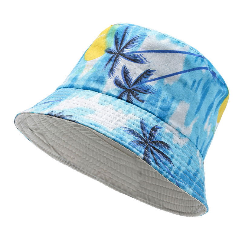 Print Sunscreen Bucket Hat Lightweight Fisherman Cap