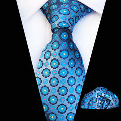 Men's 2-Piece Set with Tie & Square Scarf