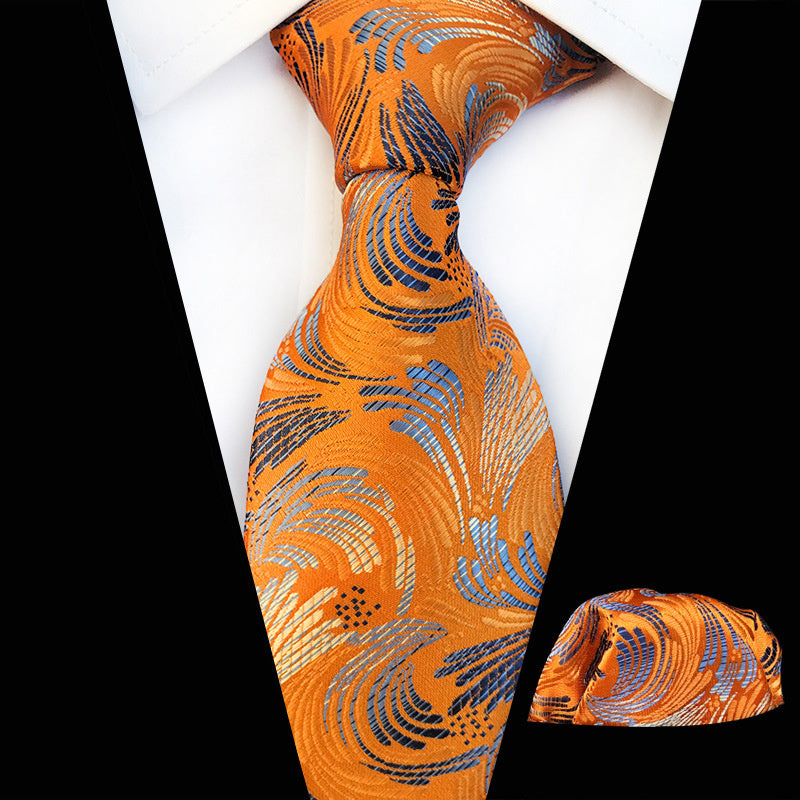 Men's 2-Piece Set with Tie & Square Scarf
