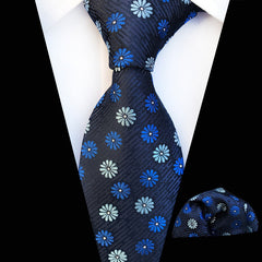 Men's 2-Piece Set with Tie & Square Scarf
