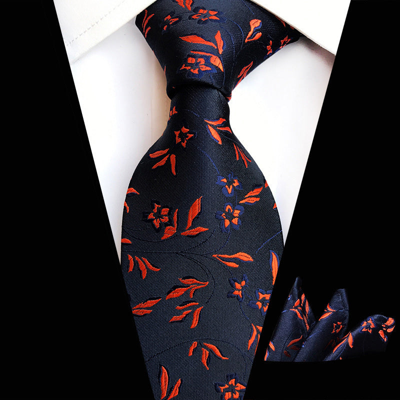 Men's 2-Piece Set with Tie & Square Scarf