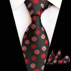 Men's 2-Piece Set with Tie & Square Scarf